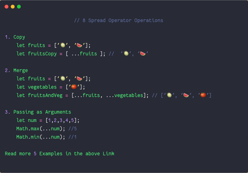 JavaScript中如何使用Spread运算符（…）？