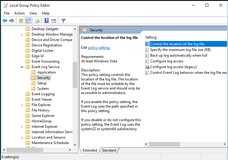 Windows Server 修改系统主机日志存储位置