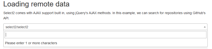 select2，利用ajax高效查询大数据列表（可搜索、可分页）