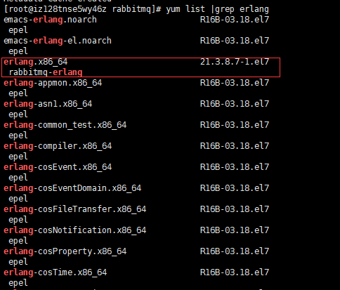 centos7中通过rpm方式安装rabbitMq时出现Requires: erlang >= 20.3 Available: erlang-R16B-03.18.el7.x86问题