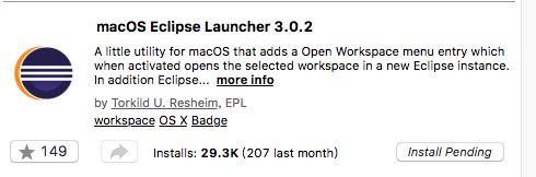 mac上eclipse打开多个workspace开发窗口
