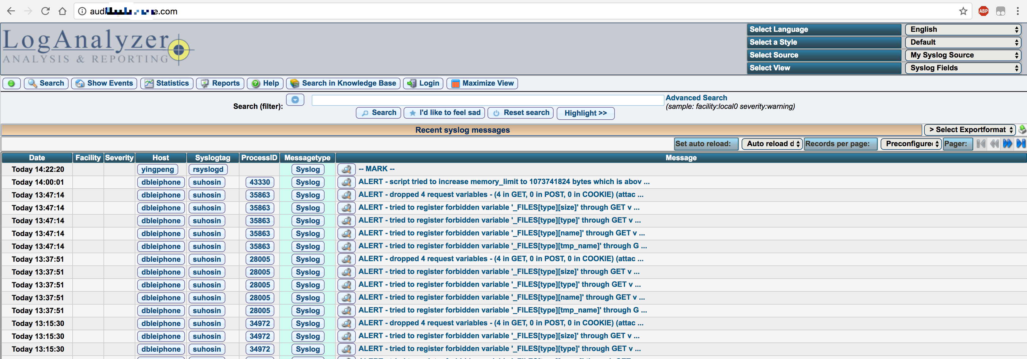 CentOS 6.5下部署日志服务器 Rsyslog+LogAnalyzer+MySQL