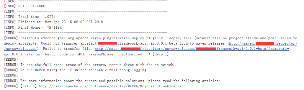 Jenkins发布jar包到nexus出现Return code is: 401, ReasonPhrase: Unauthorized的两种情况