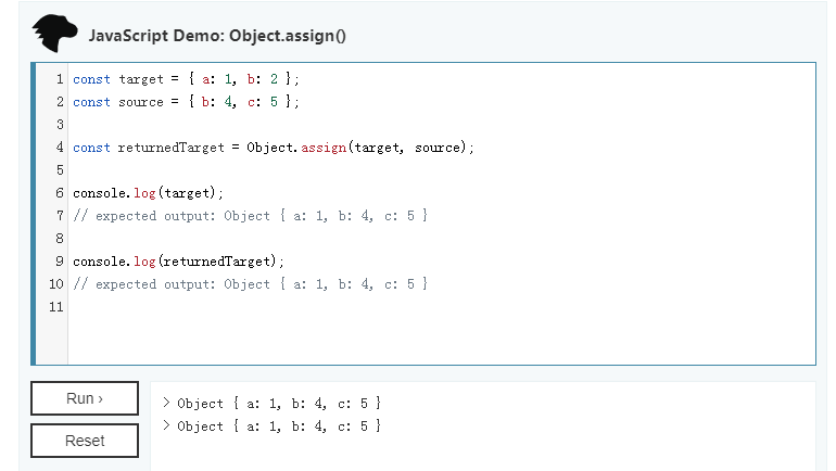 MDN之Web 开发技术【Object.assign()】