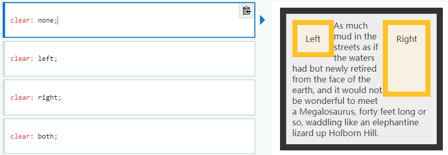 MDN之Web 开发技术【clear属性】