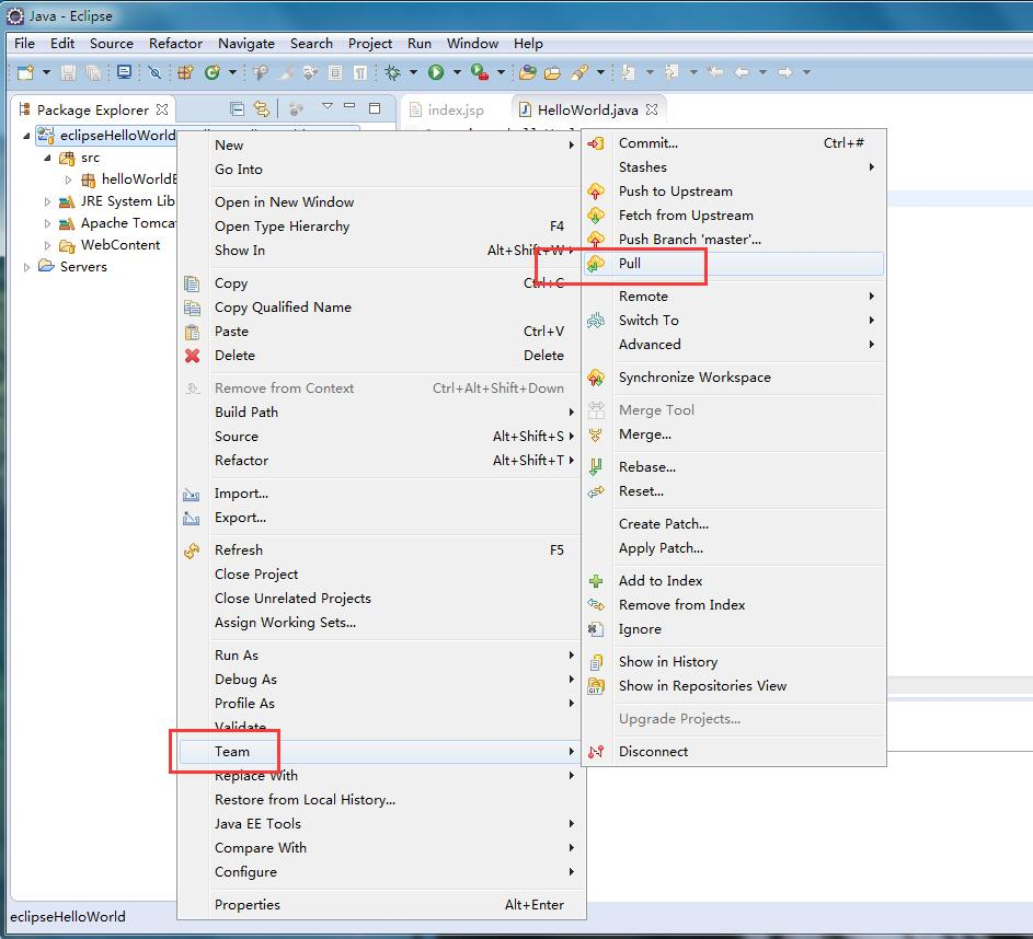 eclipse pull从github远程库拉取最新代码