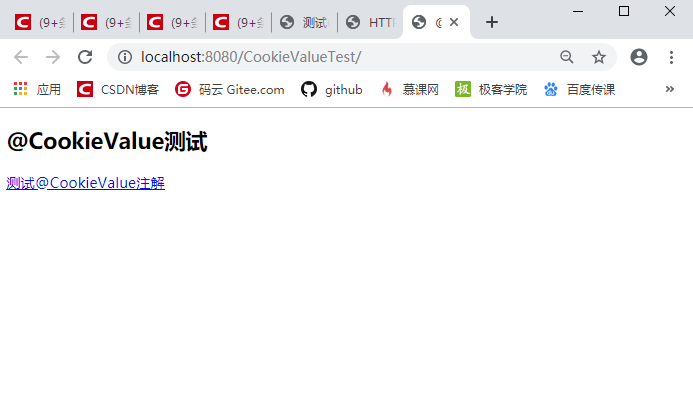 Spring MVC的@CookieValue注解的使用