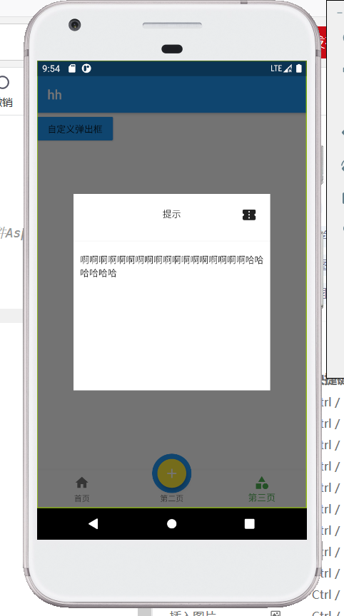 flutter 自定义弹框
