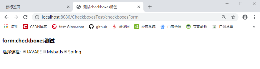 Spring MVC的checkboxes标签使用