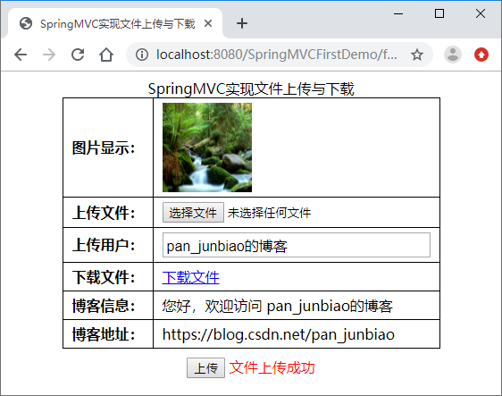 SpringMVC实现文件的上传与下载