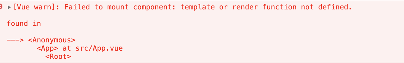 [Vue warn]: Failed to mount component: template or render function not defined.解决方案