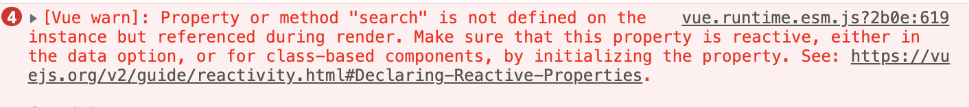 [Vue warn]: Property or method “search“ is not defined on the instance but referenced......