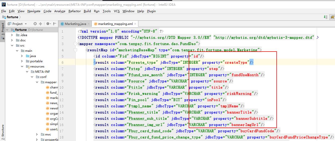 intellij idea cannot resolve property under construction in mybatis-mapper.xml