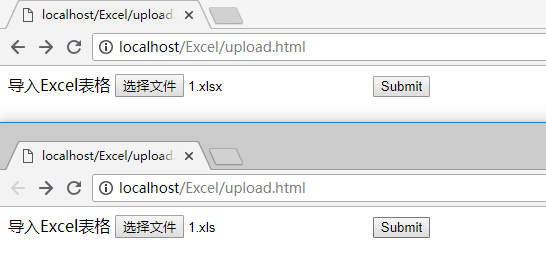 PHP上传Excel xls格式和xlsx格式