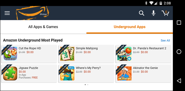 如何在Android上使用Amazon Underground免费获取大量应用内购买