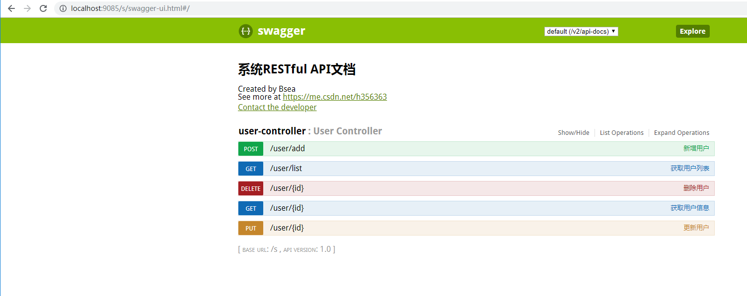 SpringBoot2 学习8集成 swagger2