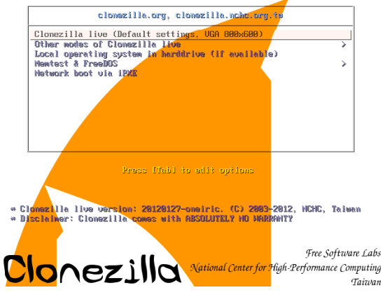 linux系统 克隆 恢复 Clonezilla 再生龙 使用