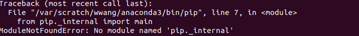 python pip 错误 ModuleNotFoundError: No module named pip._internal 解决办法