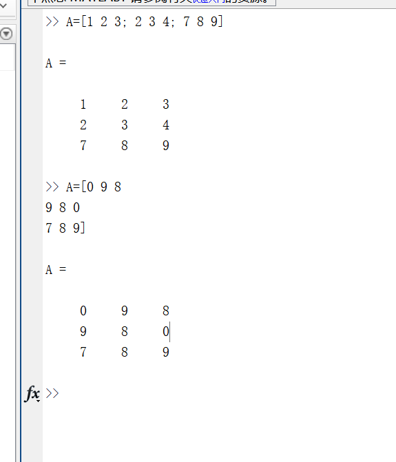 Matlab 学习(二)之向量和矩阵