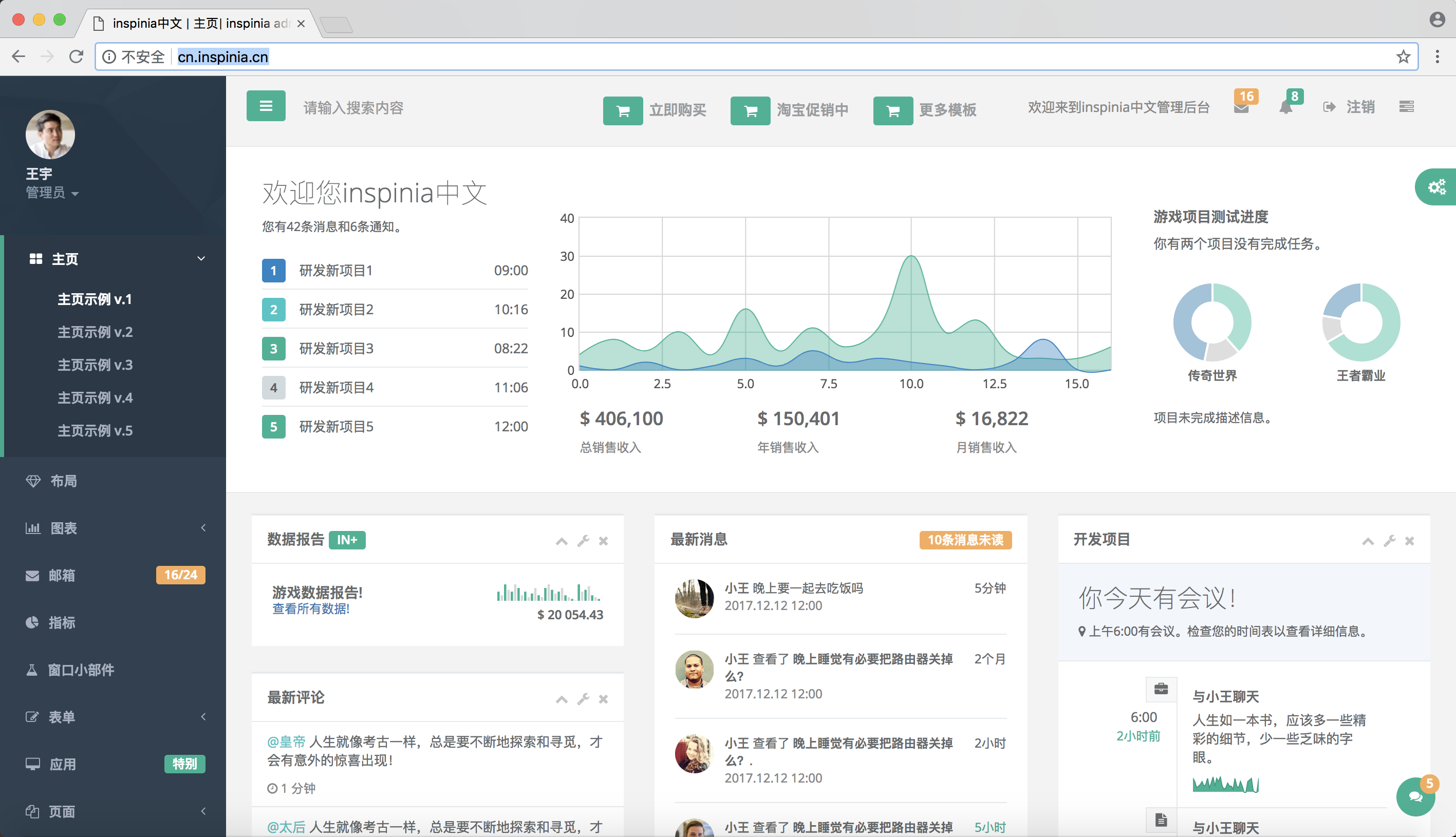 国外最流行的Bootstrap后台管理模板