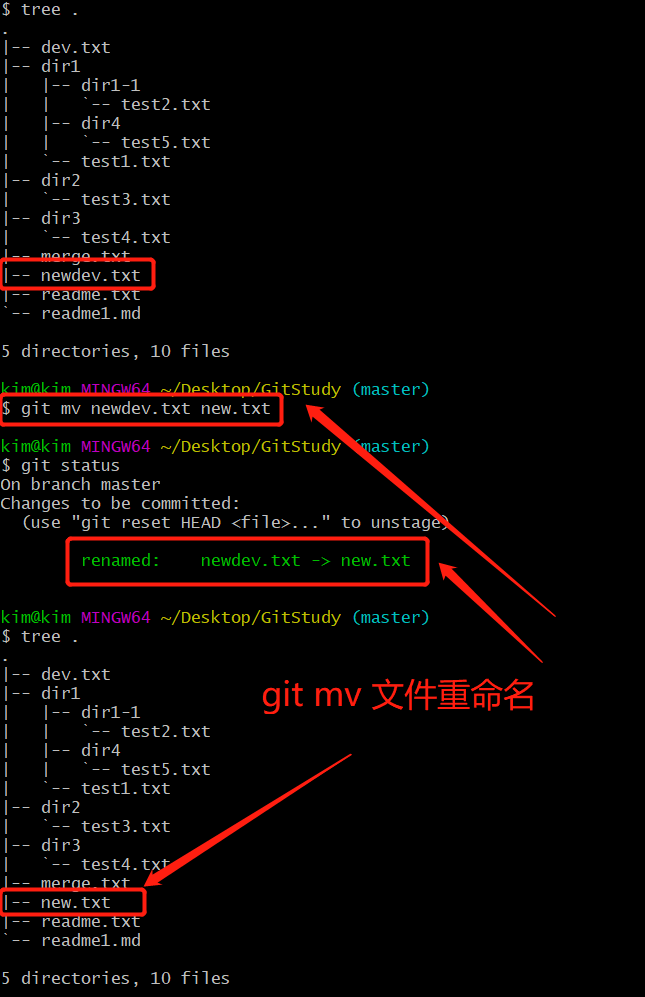 Git系列之移动(重命名)删除操作篇