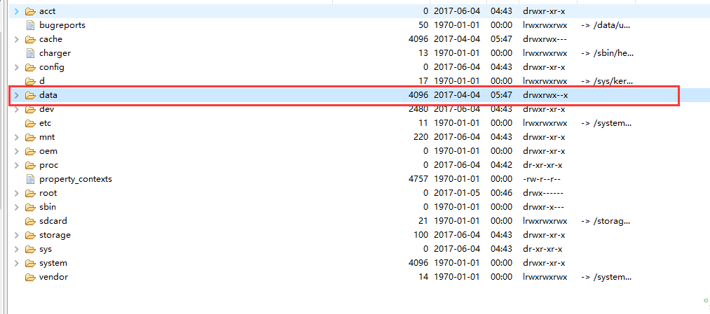 Android studio 中关于模拟器的 / data 目录不能显示的解决办法