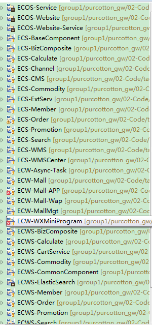 Eclipse新建Work set管理工程