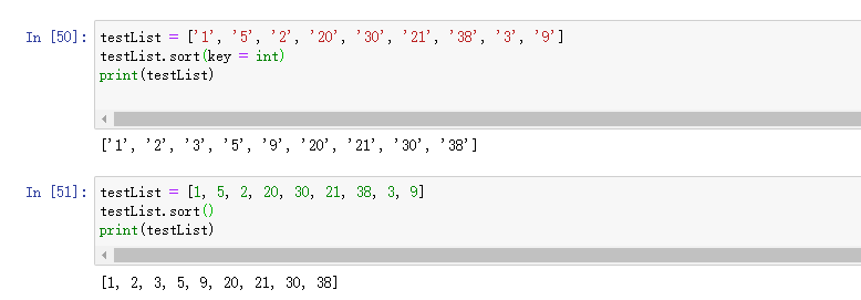 python 列表的数值的顺序排列