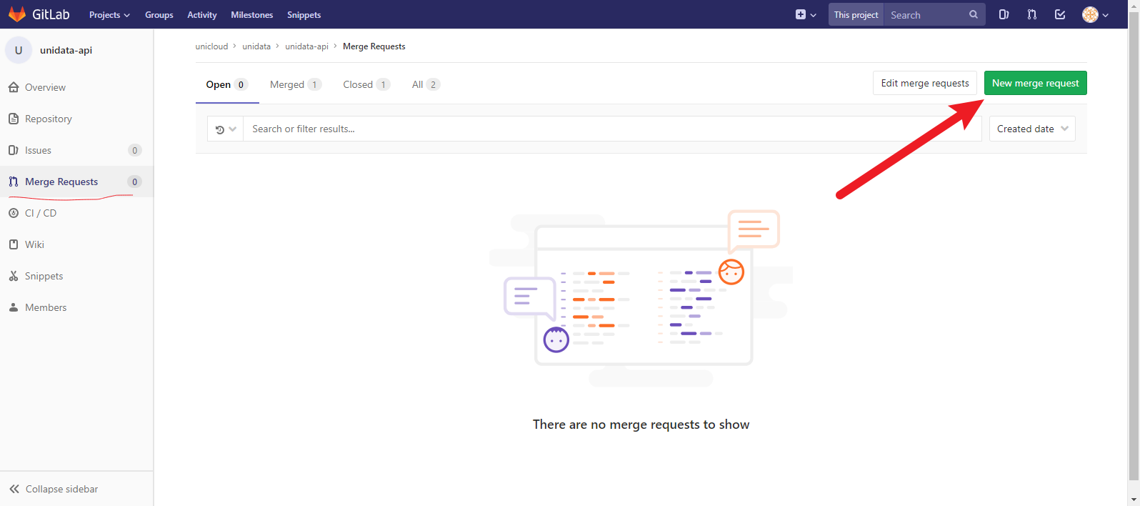 GITLAB-合并分支