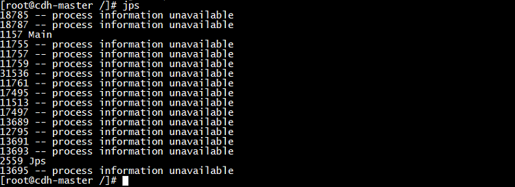 CDH意外断电故障，全部进程process information unavailable