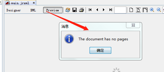 ireport打印预览提示 The document has no pages的解决方法