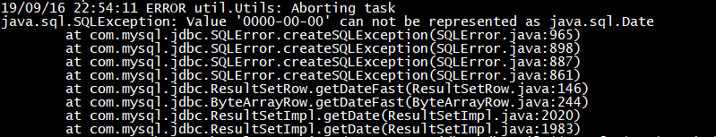 MySQL：Value '0000-00-00' can not be represented as java.sql.Date问题