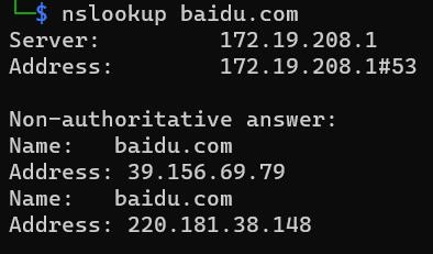 nslookup命令使用