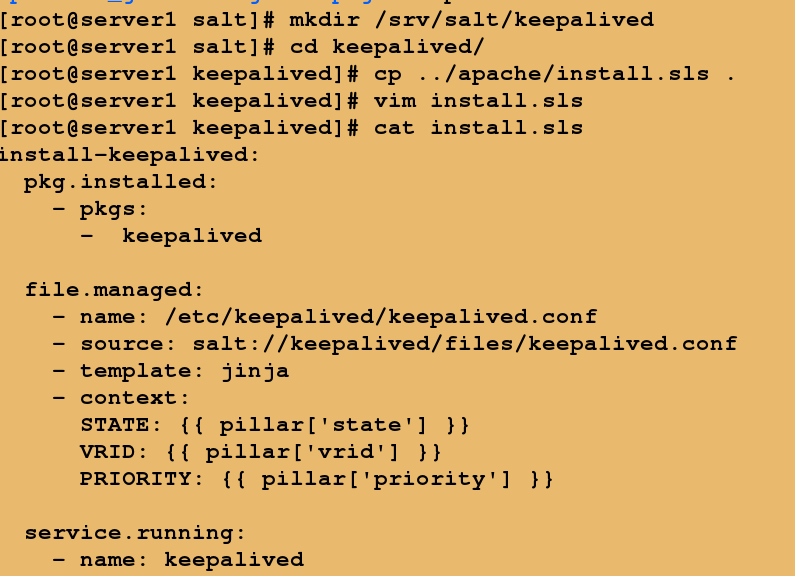 Saltsack实现apache+nginx+keepalived高可用