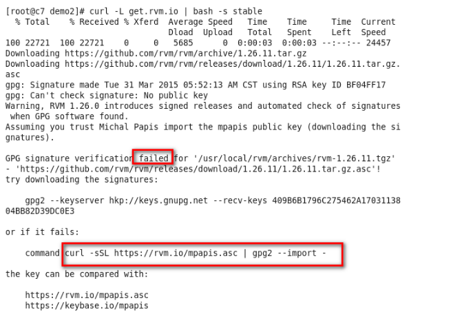 centos7安装rvm（详细安装以及问题解决汇总）