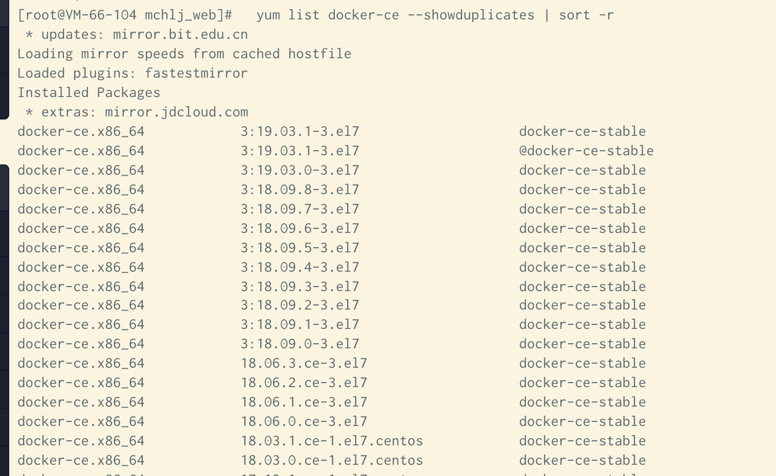 centos7安装docker