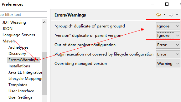 解决方案：Version is duplicate of parent version