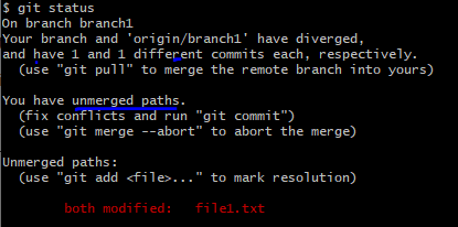 git pull时的冲突解决方式; git stash; git fetch