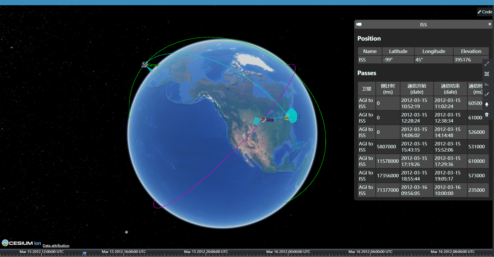 [cesium] 卫星扫描 + 地面雷达 + 实时通信过境 效果