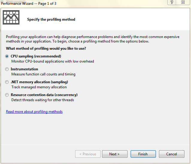 如何使用vs2012的performance analysis tool ---by Zhang Li