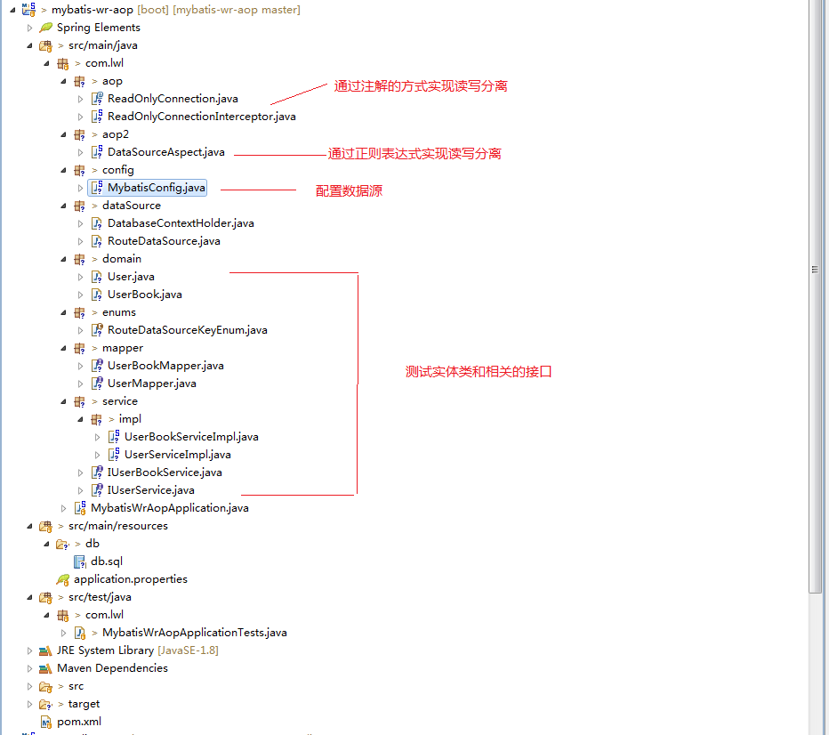 springboot数据库读写分离AOP实现