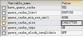 MySql 查询缓存