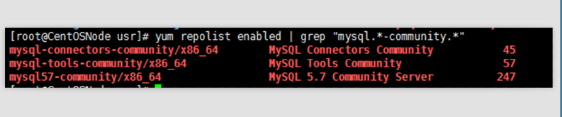 CentOS7使用YUM安装MySQL5.7