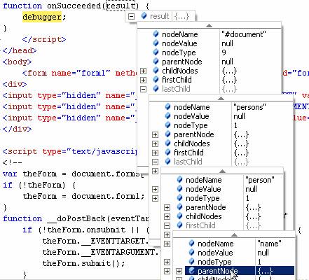 使用ASP.NET AJAX异步调用Web Service和页面中的类方法（10）：服务器端和客户端数据类型的自动转换：以XML方式序列化数据、小结...