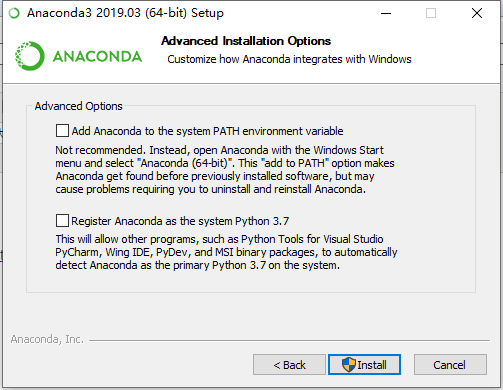 win10 下的anaconda3 安装（2019.06.04最新）