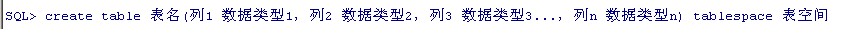 Oracle创建表空间和表