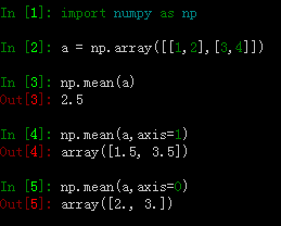 python机器学习基础之均值函数numpy.mean