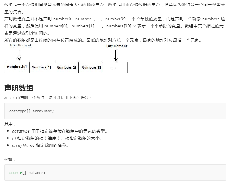 C# 数组（Array）