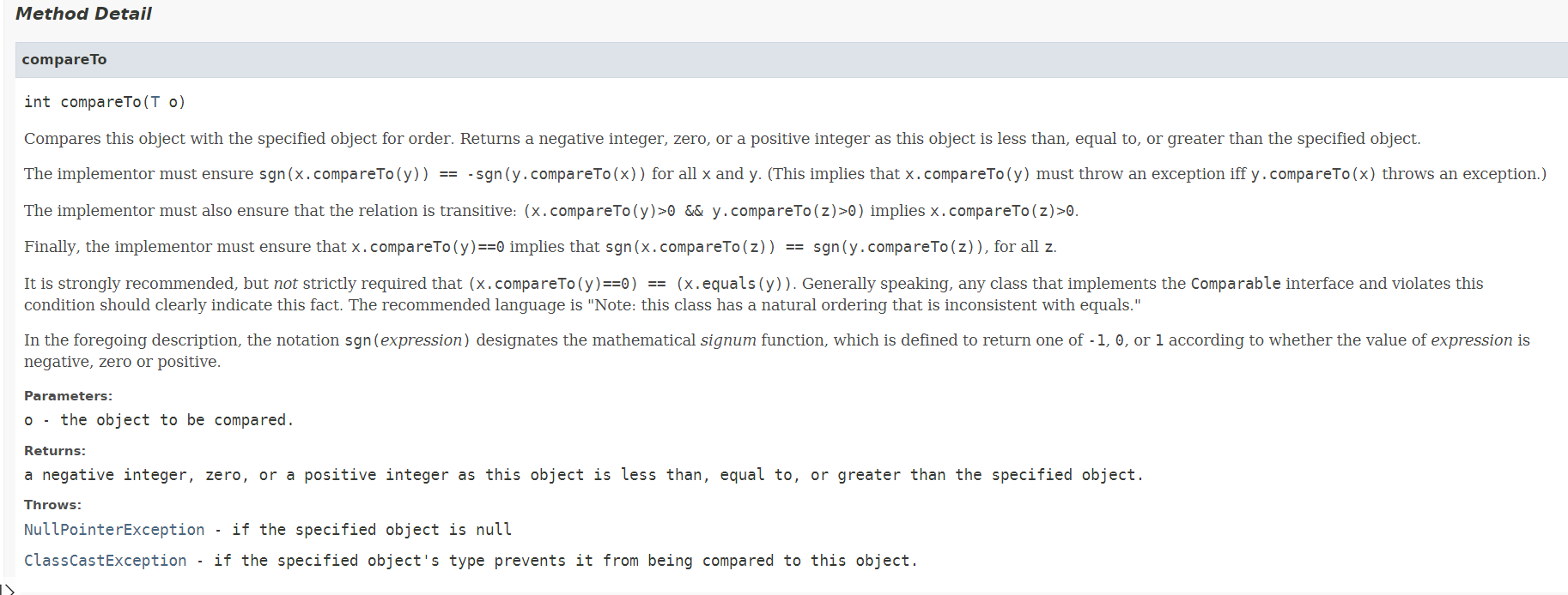 Java常用接口：Comparable接口的实现与使用