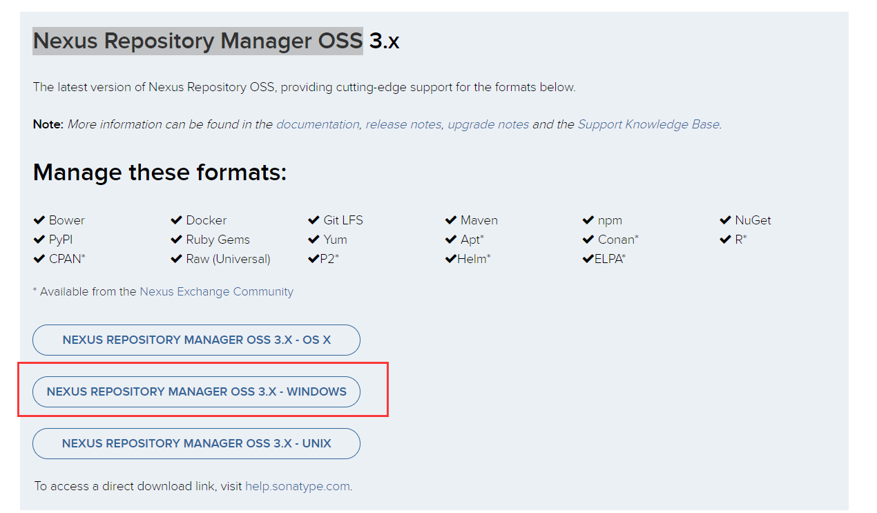 windows系统maven私服搭建手册-Nexus Repository Manager OSS 3.x